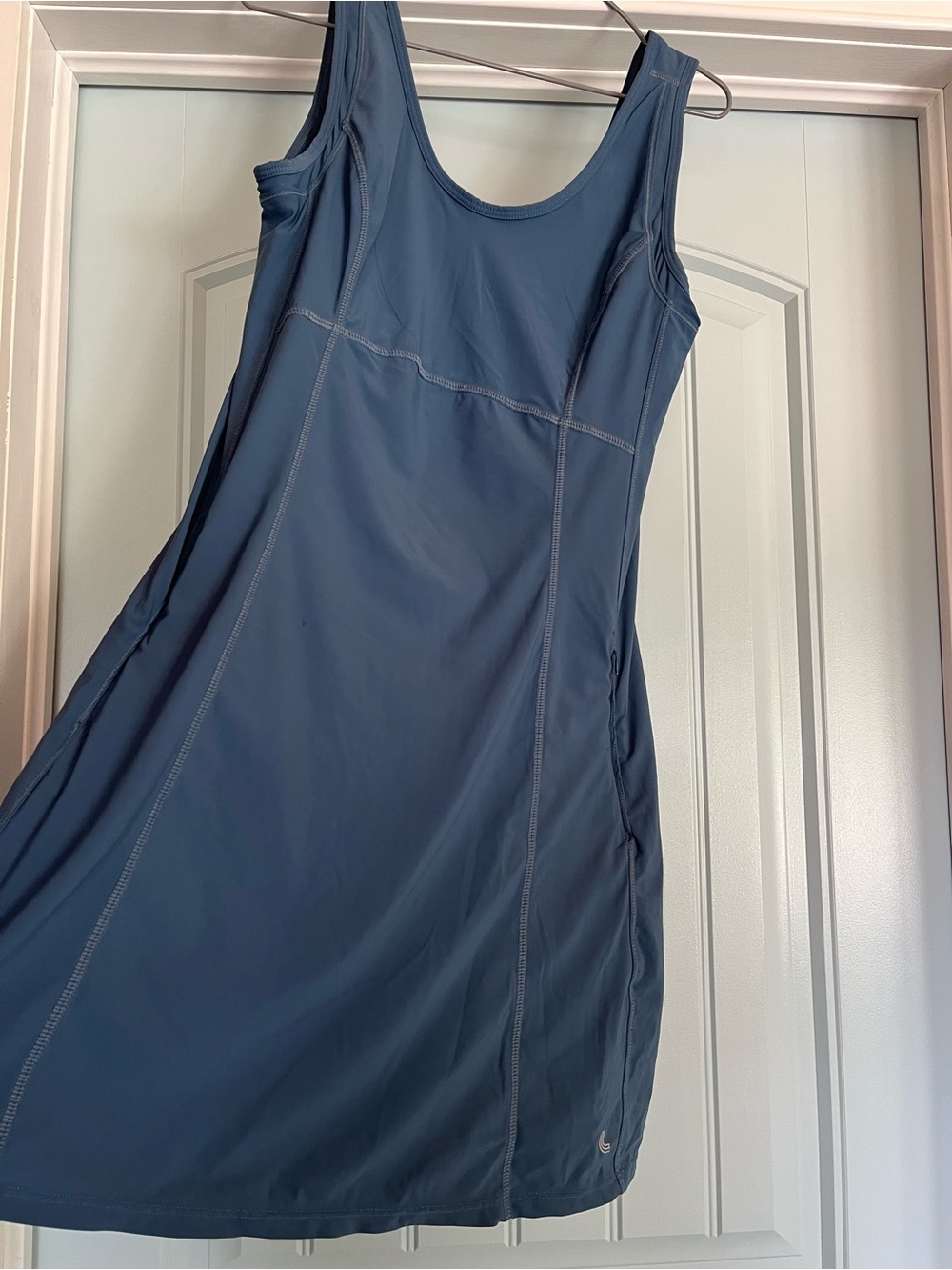 Lole Sleeveless Midi Athletic Dress in Slate Blue
